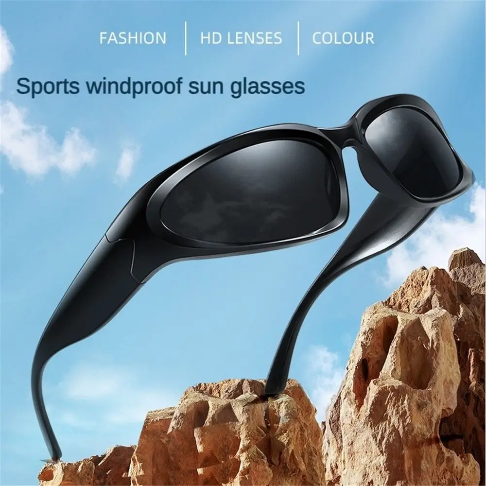 Trendy Y2K Cycling Sunglasses Millennium Outdoor Sports Shades UV Protection Street Shooting Eyewear for Women & Men