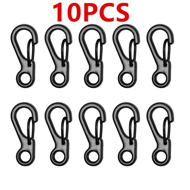 Mosquetones de escalada EDC para acampada, 10 piezas, Mini SF, ganchos para botellas, equipo táctico de supervivencia