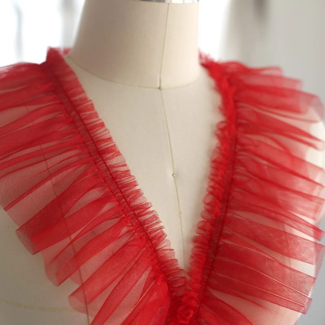 1 meter Width 3.93 inches Pleated lace trim,lace for DIY dress,for child