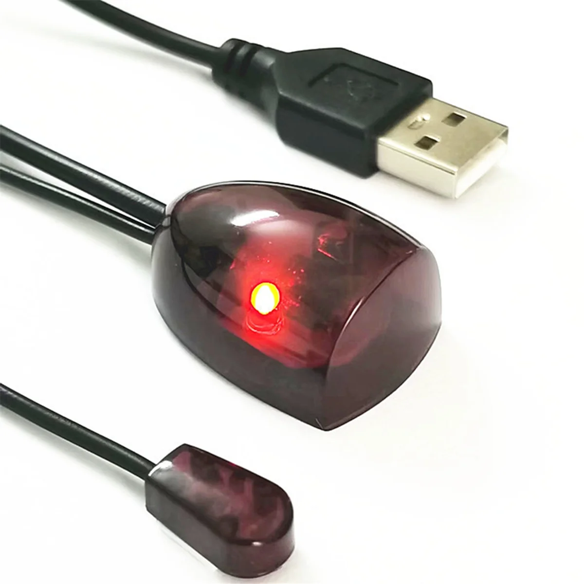 赤外線 IR リモート エクステンダー リピーター レシーバー USB アダプター トランスミッター リモート コントロール デバイスに適用 2m ライト付き BH