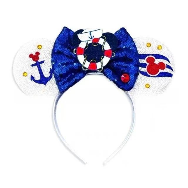 

Повязка на голову с Микки Маусом на День святого Валентина, детская повязка на голову с заячьими ушками и бантом, вечерние аксессуары для волос с Микки Маусом, парком развлечений