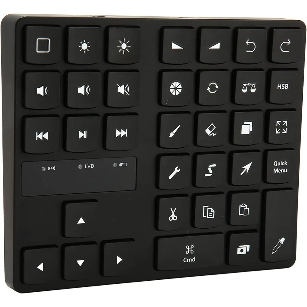 Rechargeable One-Handed Bluetooth Drawing Keyboard with 35 Shortcut Keys