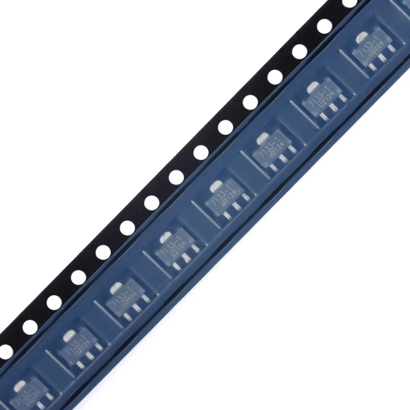 Asli HT7133-1 SOT-89 Output 3.3V/100mA Regulator Tegangan Putus Rendah Chip LDO 10 Buah