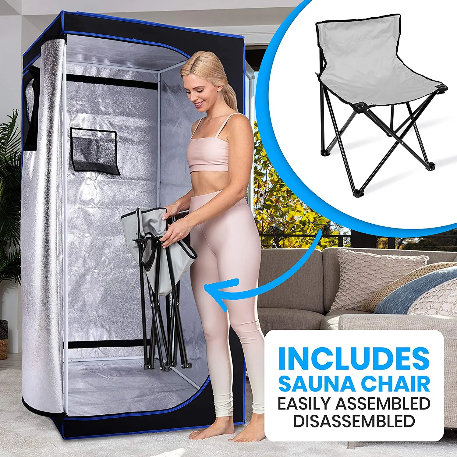 Imagem -03 - Tent Full Body para Sauna Portátil Sauna Steel Pipe Support One Personal Home Spa 4l Steamer Facilidade Insônia Bigger Tamanho