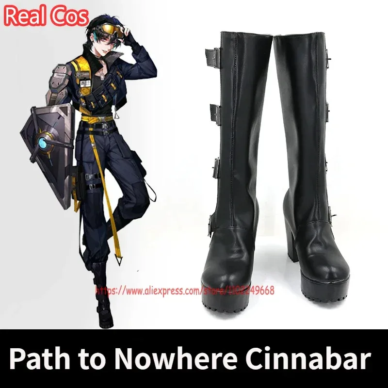 

RealCos Path To Nowhere Cinnabar Cosplay Shoes Boots Halloween Cosplay Costume Accessory