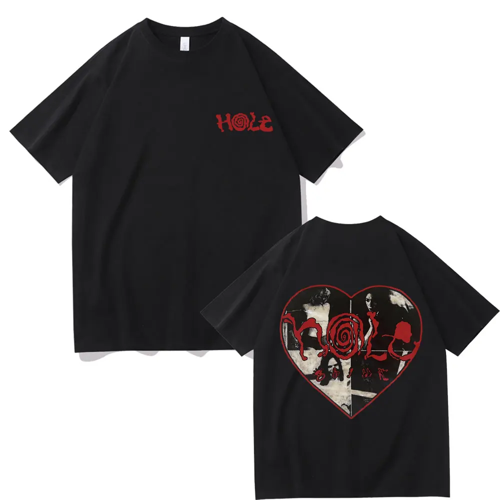 

90s Alternative Grunge Rock Band Hole Courtney Love Double Sided Print T-shirt Men Women Vintage Oversized 100% Cotton Tshirt