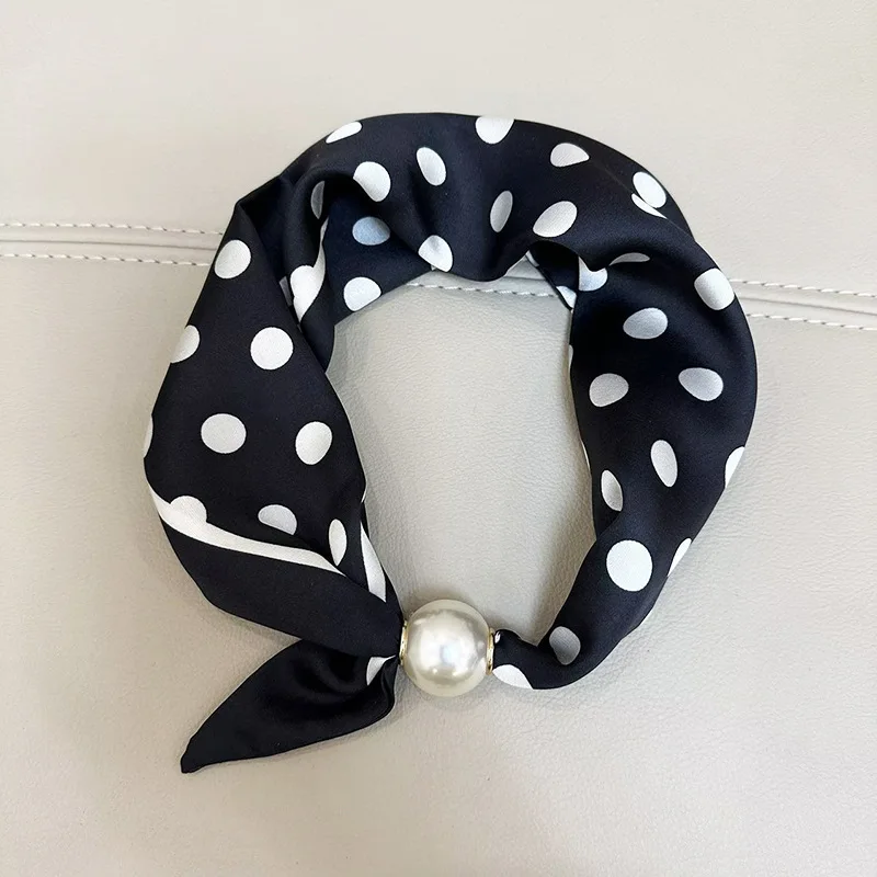 Elegante Parel Staart Magnetische Sluiting Sjaal 2025, Zomer Nieuwe Veelzijdige Ademende Mode Artistieke Accessoire Hals Wrap Sjaals