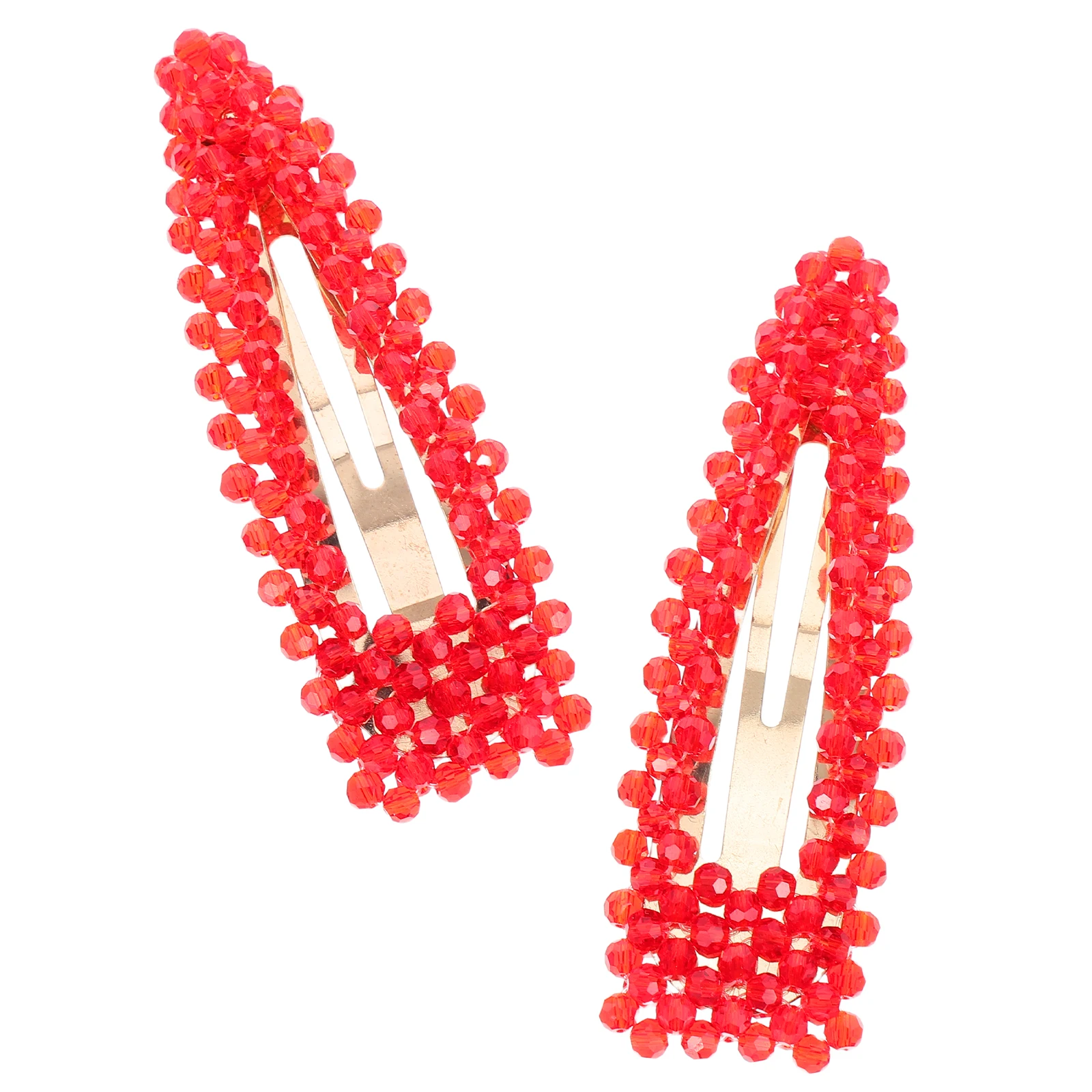 

2Pcs Pearl Hairpins Elegant Styling Clips Decorative Barrettes Red Hairpin Accessories Women Wedding Ornaments Bobby