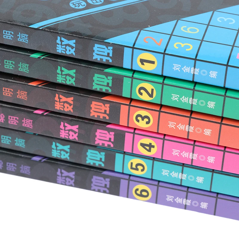 6 قطعة/المجموعة الذكية أرقام الدماغ وضع كتاب الجيب الكتب 6 كتب/مجموعة سودوكو التفكير لعبة كتاب الأطفال اللعب