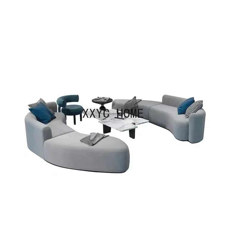 

Reception Curved Sofa Beauty Club Special-Shaped Sofa Hotel Hall Special-Shaped Sofa