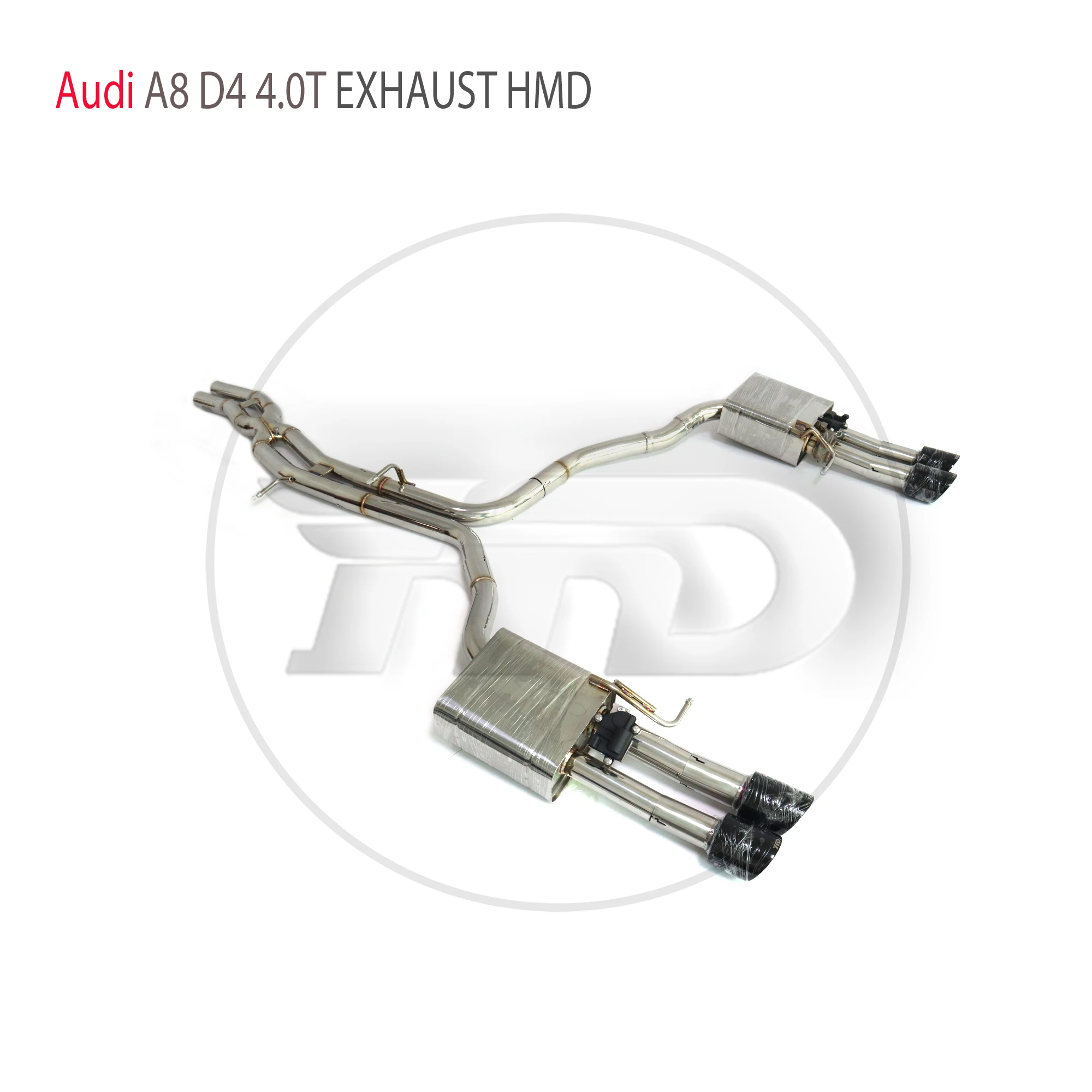 HMD Titanium Exhaust System Performance Catback for Audi A8 D4 4.0T Muffler With Valve 