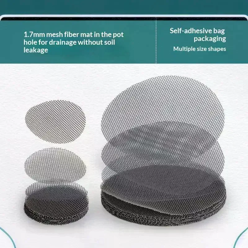50Pcs/Set Plastic Flower Pot Hole: Mesh Pad Prevent Soil Loss Breathable Bonsai Drainage Screens Round Gasket