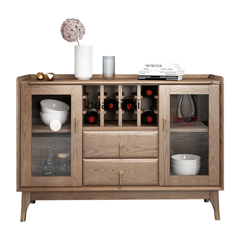 

Nordic Solid Wood Sideboard Dining Room Entrance Cabinet Simple Modern Tea Storage Wine Cabinet furniture