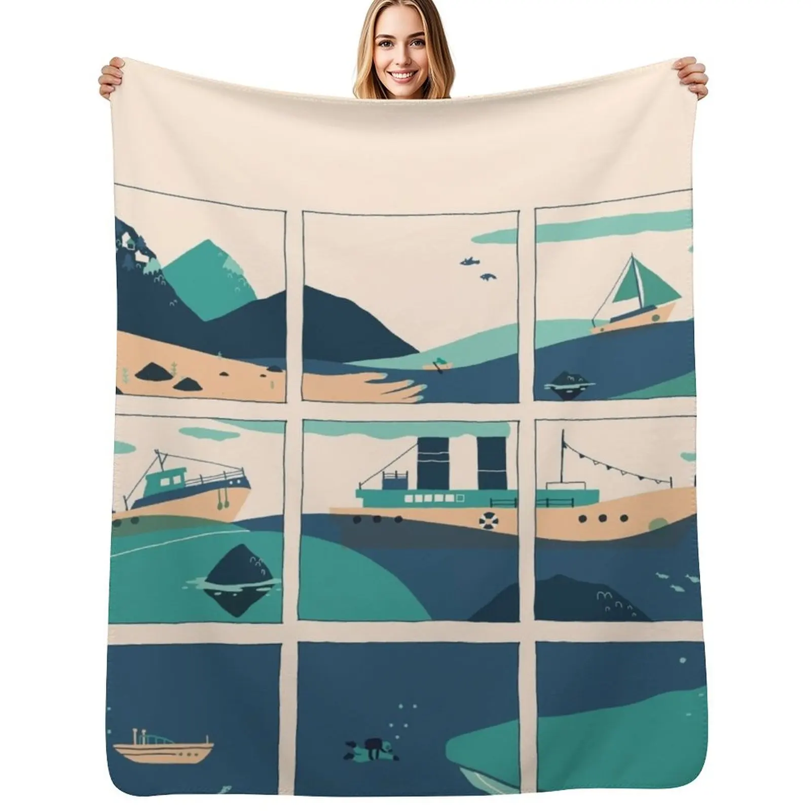 The long journey Throw Blanket Plush Summer Beddings Blankets For Baby Cute Plaid Soft Plush Plaid christmas decoration Blankets