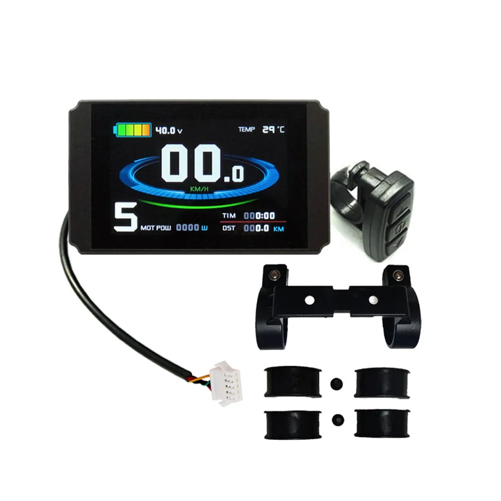 

Electric Bicycle LCD Instrument Panel+USB For LCD8H LCD Display Panel Controller Accessories 24V 36V 48V 5-pin SM Connector