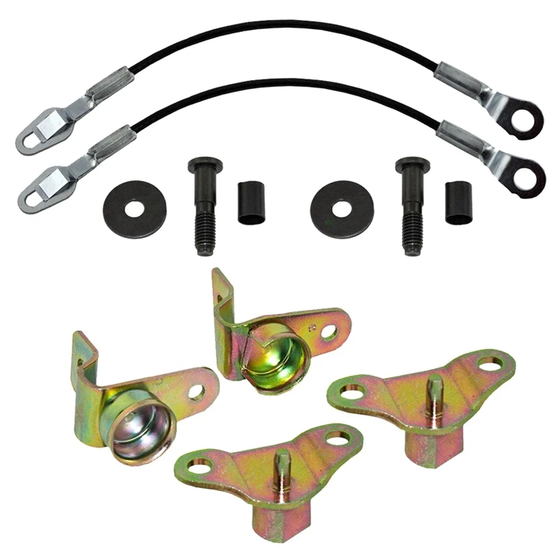 Tailgate Hinges Cables Striker Bolts Repair Kit For 1999-2006 Chevrolet Silverado GMC Sierra 1500 2500 3500