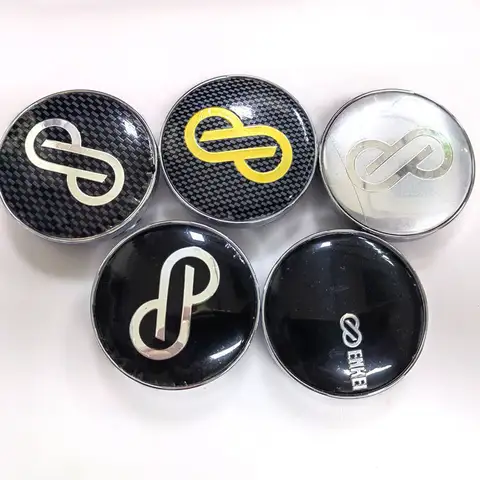 4pcs 60mm Enkei Racing Wheel Center Cap Hubcaps Sticker for BMW E46 E39 E60 E90 G20 E92 Mercedes benz volkswagen ford civic Audi 10 best sales bmw wheel cap - №4