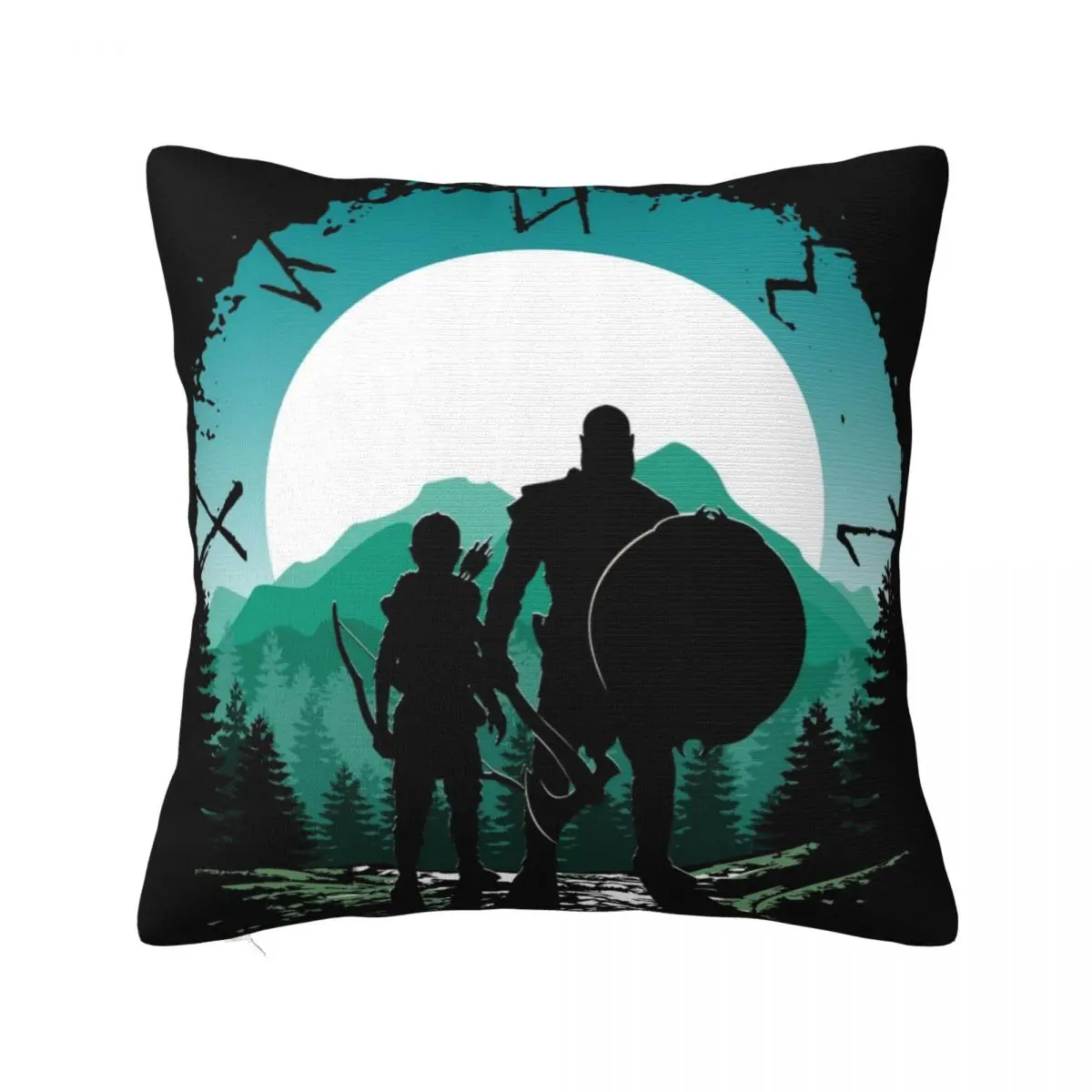 

Kratos and son Throw Pillow pillow cover luxury pillows decor home luxury home accessories