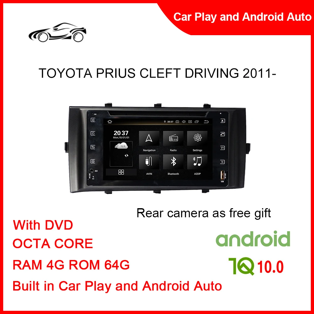 

CUSP Big Screen Tracker GPS Car For TOYOTA PRIUS 2011- 6.2inch RAM 4G ROM 64G Car DVD Player Touch Screen Stereo For Car