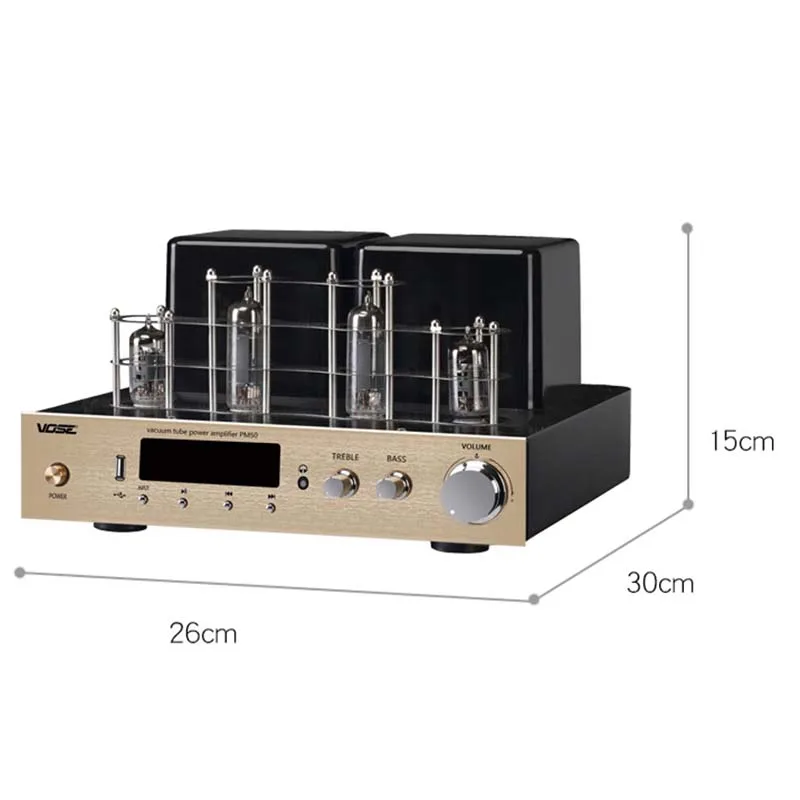 PM50 Combined Tube Power Amplifier Bluetooth Connection Top HIF Power Amplifier 6F1*2 and 6U1*2 Tube Integrated Power Amplifier images - 6