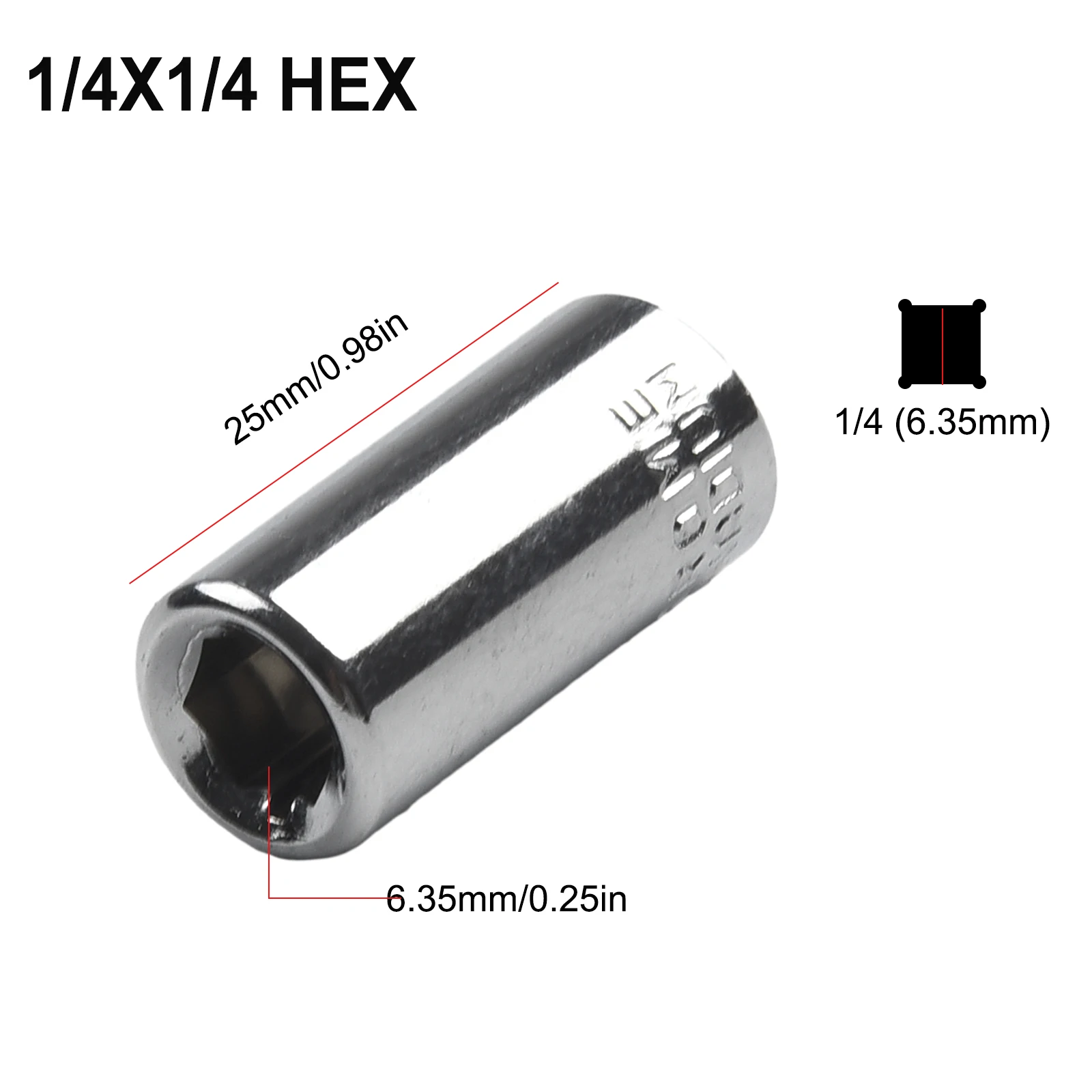 1pcs Impact Socket Adapter Converter 1/2 To 1/4 1/4 3/8 Square Nut Quick Wrench Ratchet Adapter With Hexagon Socket Hand Tools