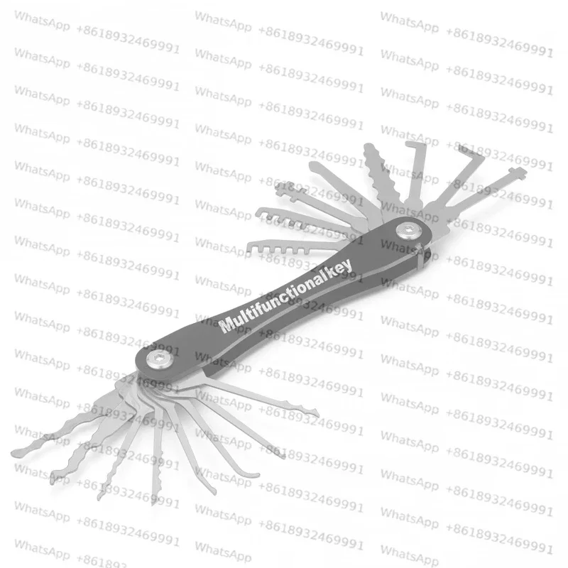 16 in 1 Civil Lock All-Steel Tool Set for Locksmith Supplies Mini Hooks Remover Kit Repair Tool