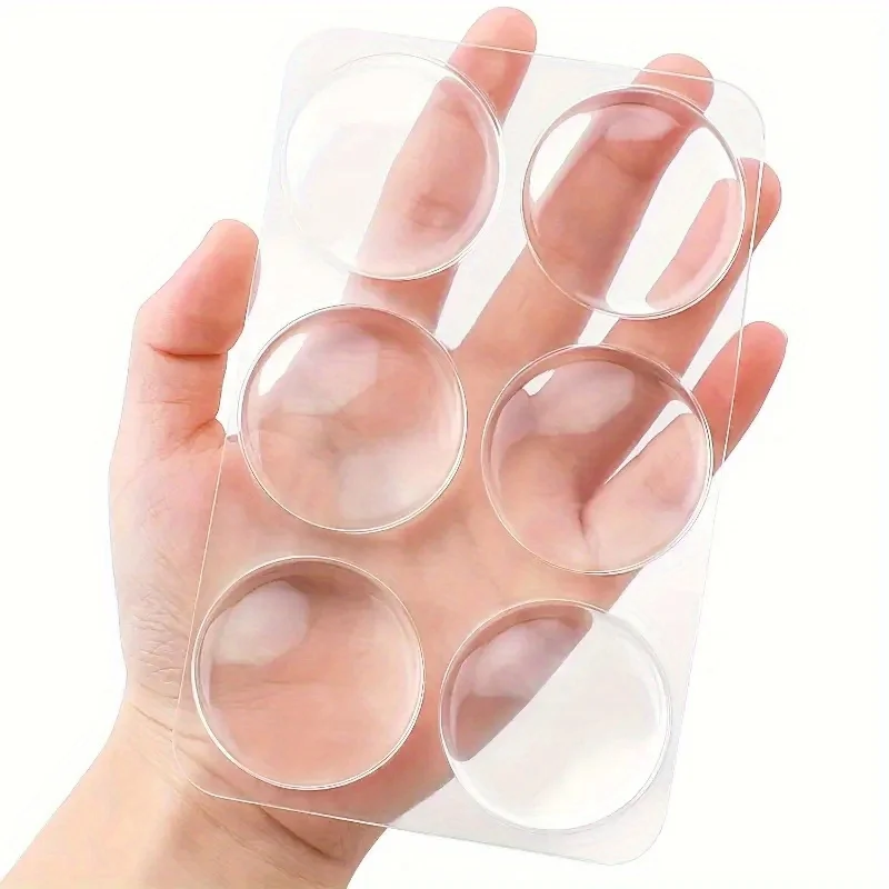 4pcs/5pcs/6pcs Handle Wall Protector Transparent Half spherical to prevent damage from collision of household items