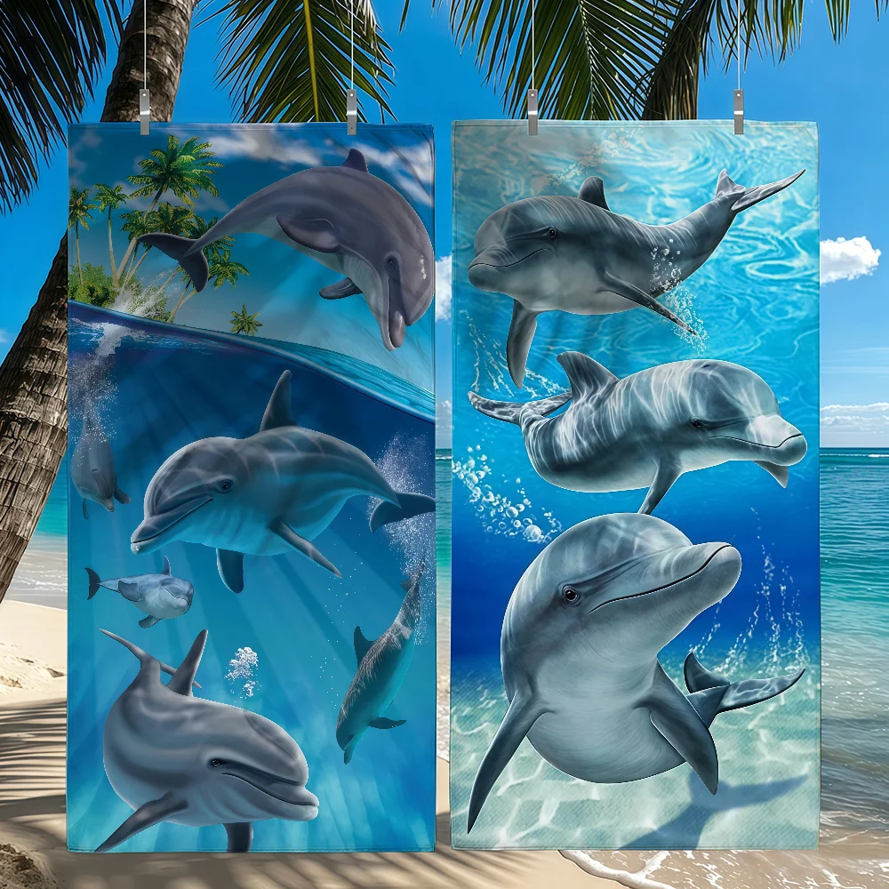 Dolphin Towel Quick Drying Beach Towels Are Suitable For Swimming Pools Camping Yoga And The Gym