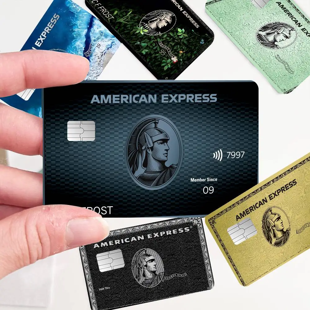 American e-Express Anime: Divertida pegatina ultrafina que no se desvanece para tarjetas de débito y crédito, con diseño de carcasas de mariscos, para gastar o ahorrar.