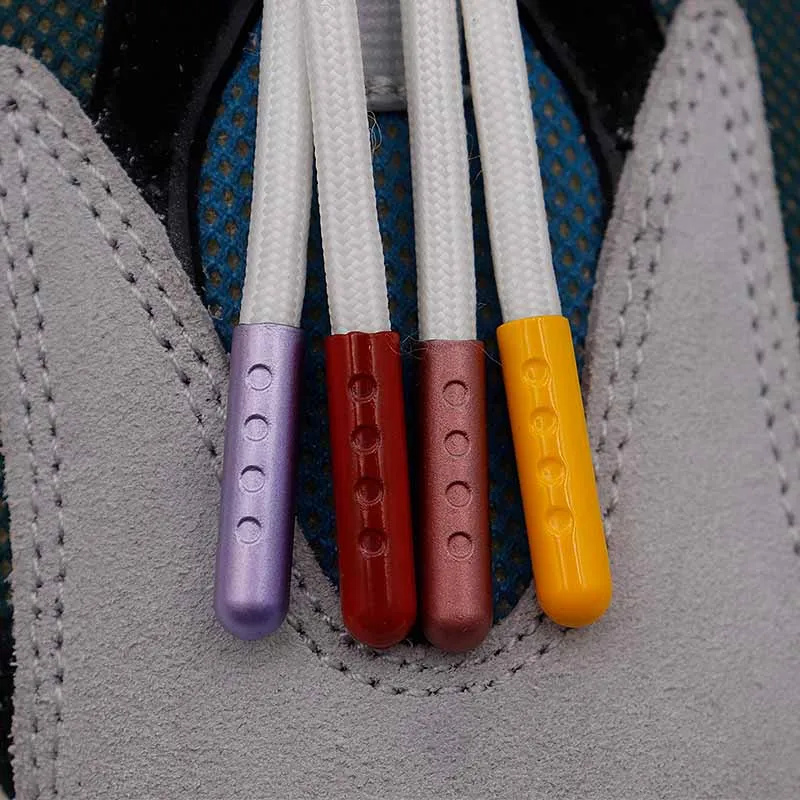 Cheap 4 Colors DIY Metal Aglets Shoelace Tips Ends Replacement Seamless Pure Colour Cute Decoration Durable Repair Lock Clips