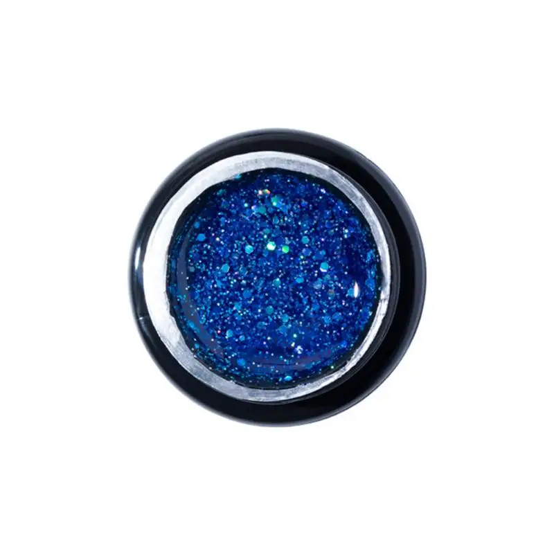 Сверкающая УФ-терапия Легко наносится Серебро Ослепительный Долговечный Блеск Необычный дизайн ногтей Стильный Неподдерживаемый Профессионально Блестящий