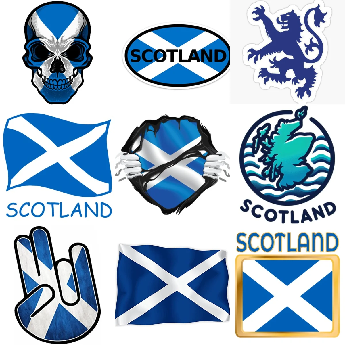 

SCO Scotland Flag Map PVC Creative Car Stickers for Car Bicycle Window Motorcycle Helmet Wall Accessories Customizable Size