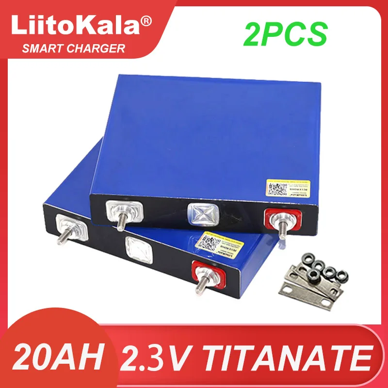 

2pcs Liitokala 2.3V 20Ah Lithium Titanate battery LTO 10C 200A discharge DIY 12V 24V low temperature resistant batteries