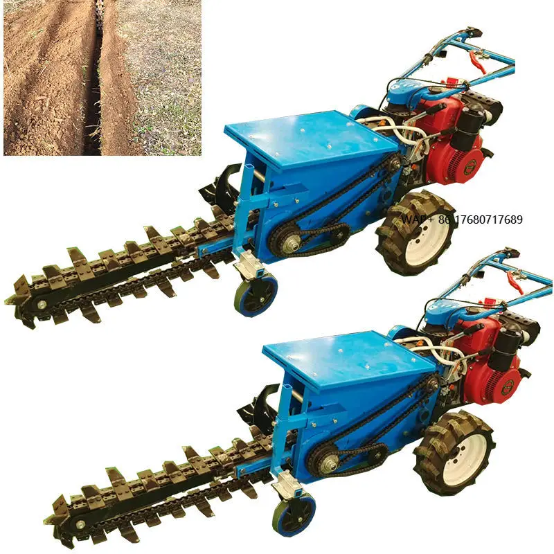 

Double Machine for Digger Ditches Tractor Chain Trencher Center Ditch Digger Trenching Machine