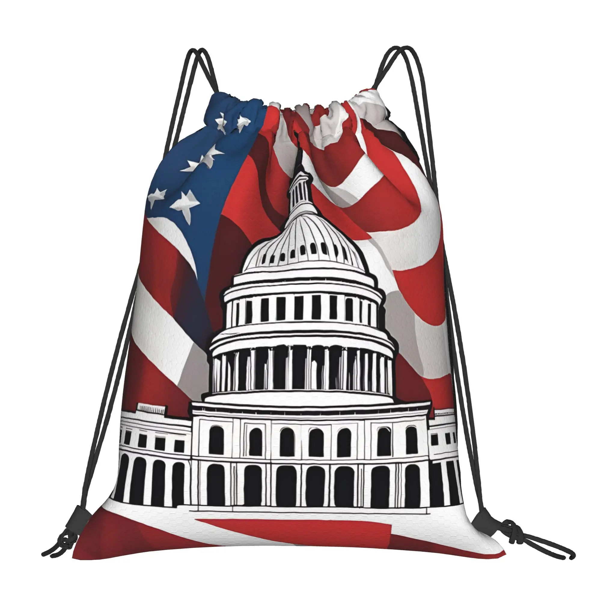 

1 pc The Next Chapter Begins United States Semiquincentennial Drawstring Bag Shopping Backpack School Shoe Bag