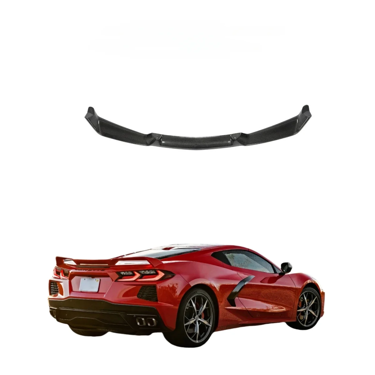 

Real Carbon fiber Rear Trunk Lid Spoiler High Wing For Chevrolet Corvette Stingray C8 Z06 2020-2024