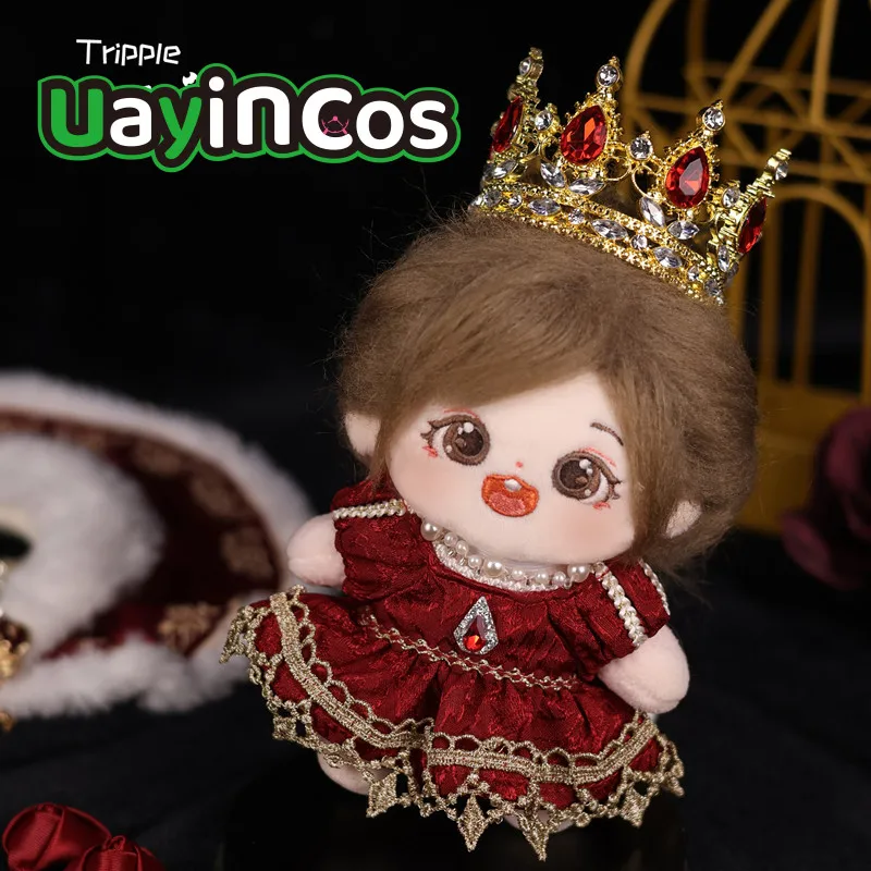 

10 см кукольная одежда королева корона рубиновый плащ платье юбка одежда костюмы мягкие плюшевые куклы аниме игрушки детские подарки косплей