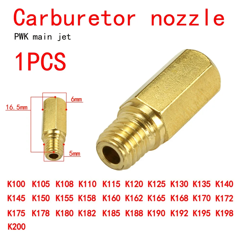 

1Pcs Mortorcycle Carburetor nozzle Main Jets and Slow Pilot Jets for KEIHIN OKO KOSO CVK PE PWK Carb Brass Jet Kit Carb