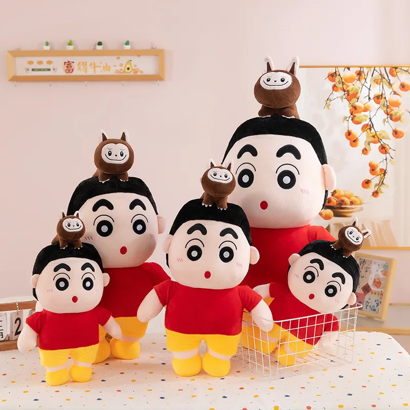 Novo crayon shin-chan labubu kawaii boneca modelo criativo boneca de enchimento presente de ano novo pano das crianças boneca de pelúcia presente de aniversário