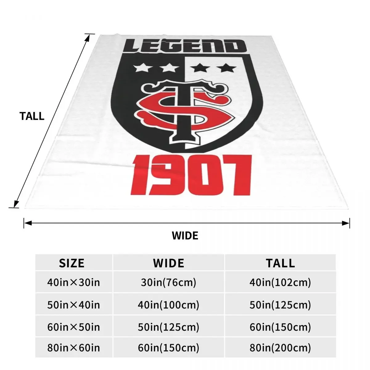 Stade Toulousain Knitted Blanket Rugby Union Flannel Throw Blankets Airplane Travel Printed Ultra-Soft Warm Bedsprea