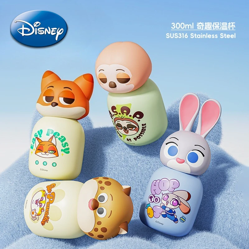 

Disney Zootopia 2 Thermos Judy Nick Cartoon Cute 316 Stainless Steel Portable Straw Double Drinking Cup Children's Student Gift