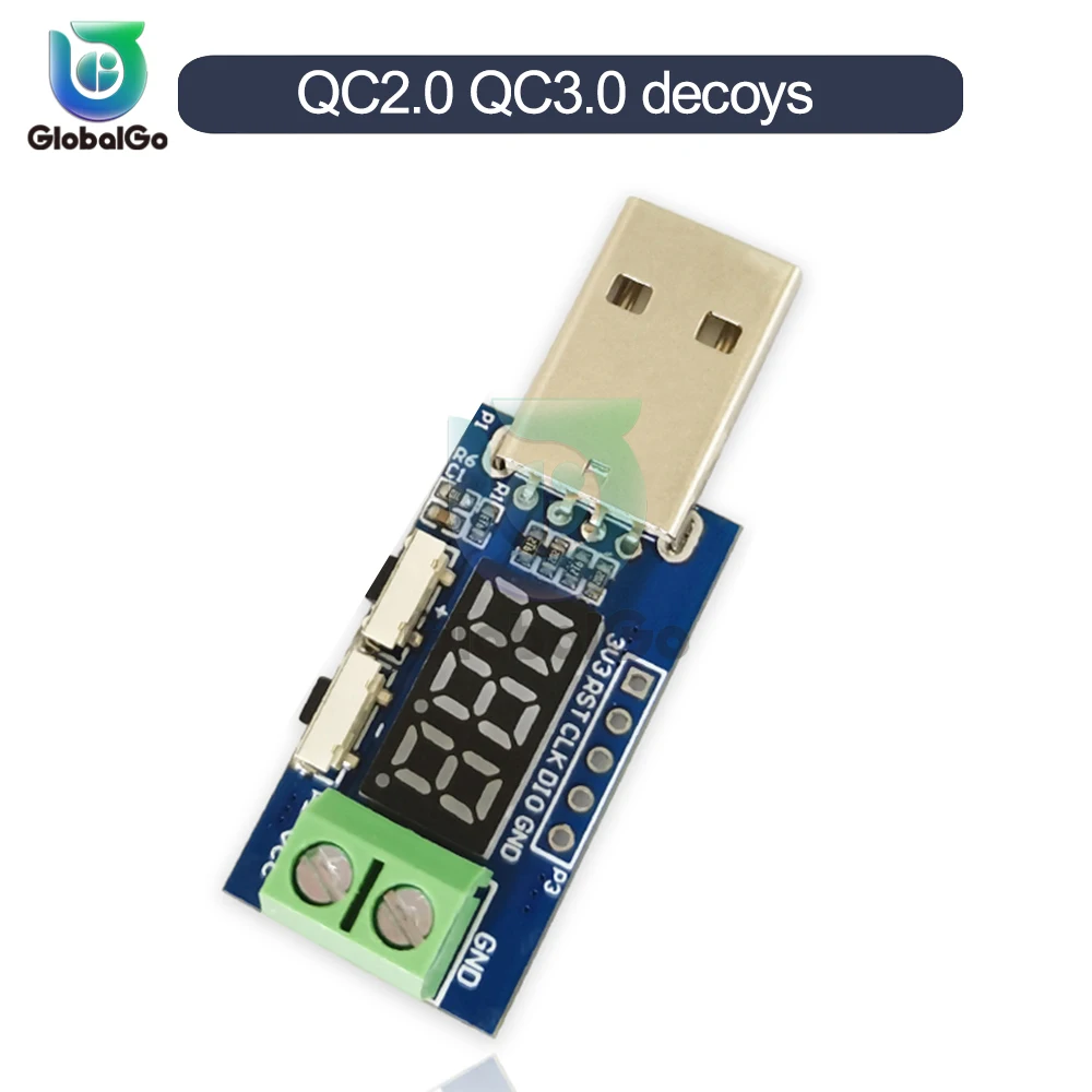 DC 3.6 - 20V QC 3.0 / 2.0 LCD USB Настольный модуль питания с повышенным / понижающим напряжением