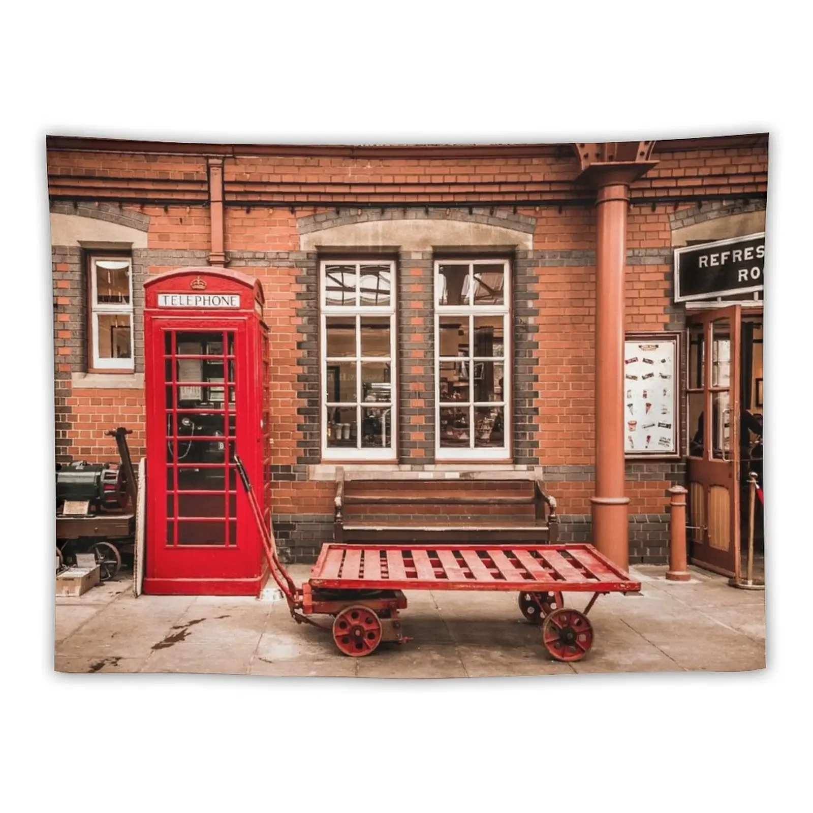 

Old train station, UK Tapestry Home Decorating Art Mural Decorative Paintings Outdoor Decoration Tapestry