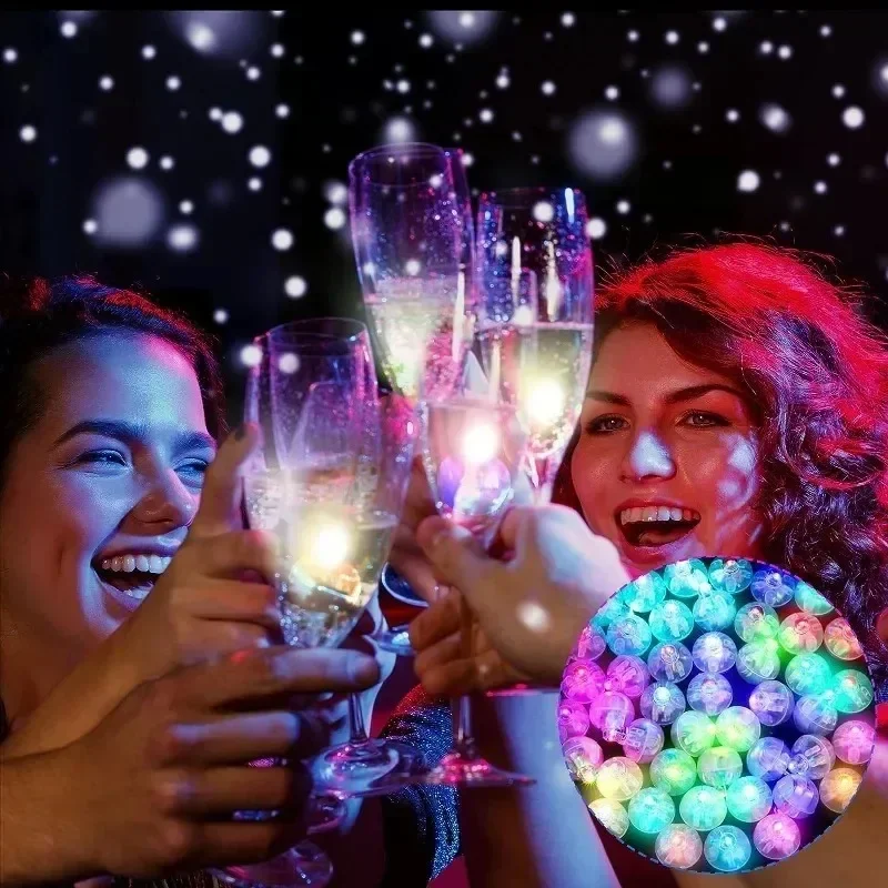 100/10Pcs Luminous Tumbler Ball Lamp Mini LED Balloon Light Colorful Flashing Lantern Christmas Wedding Birthday Party Decor