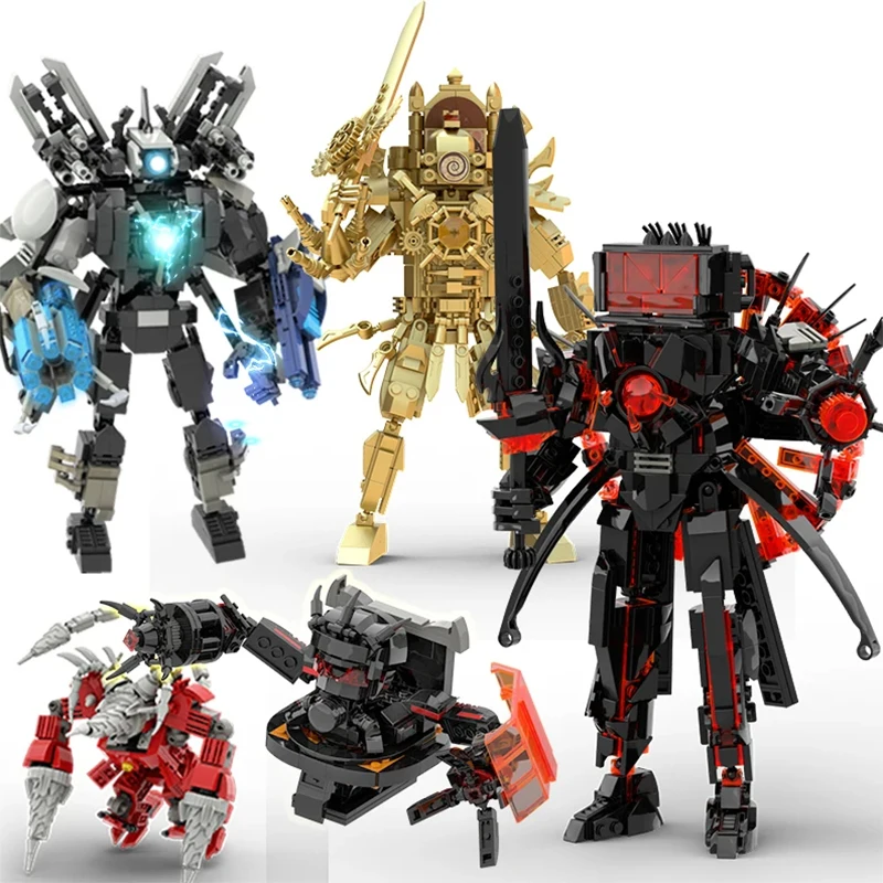 Skibidi Toilet Titan Speakeman, TV Man, juego de bloques de construcción de camarógrafo, 445 Uds., juguetes de construcción de personajes coleccionables para niños