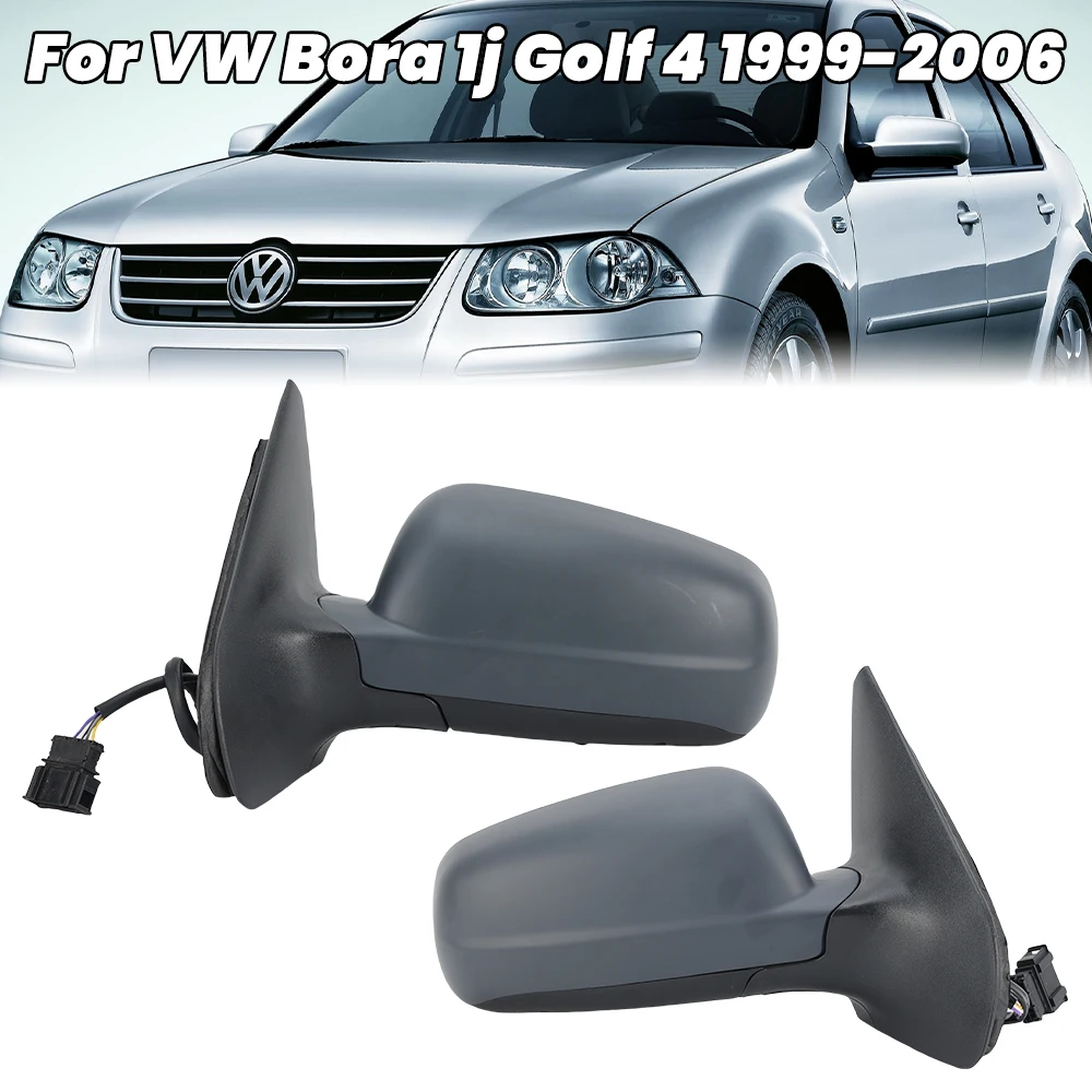 5 Wires Rearview Mirror Assembly For VW Bora 1j Golf 4 1999-2006 Primer Heated Transparent Mirror Side Mirror Car Accessories