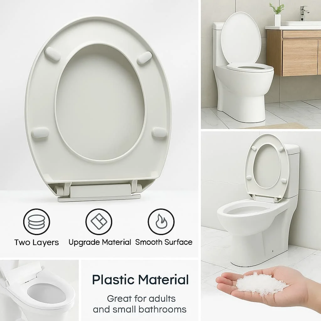 

Сиденье для унитаза, прочная пластиковая сменная крышка, простая установка для ежедневного использования в домашней ванной комнате