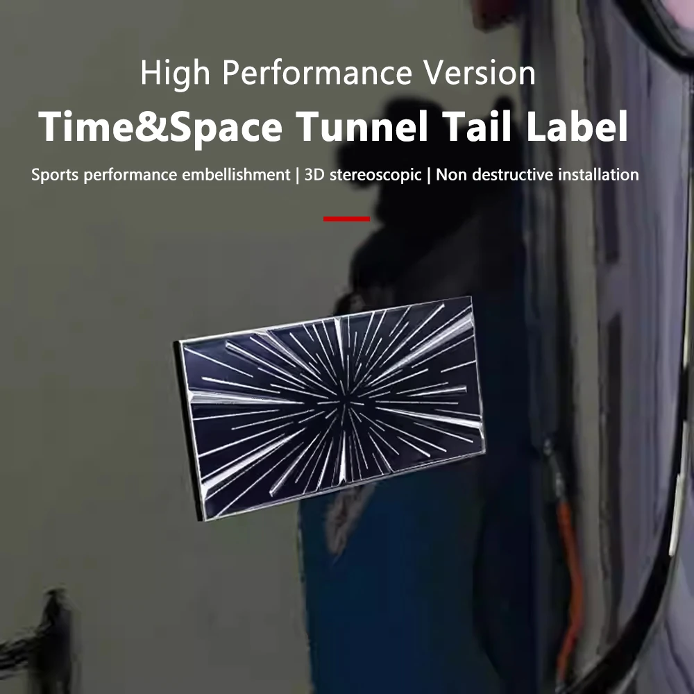 For Tesla Model 3 Highland Time Space Tunnel PLAID Decorative Sticker 2024 Model Y S X Cybertruck Tail Mark 2025 Accessories