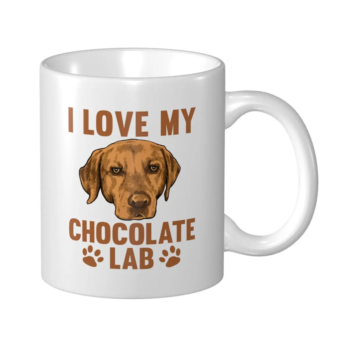 Mark Cup Mug I Love My Cute Chocolate Lab Design Labrador Retriever Coffee Mugs Tea Milk Water Cup Travel Mugs For Office Home