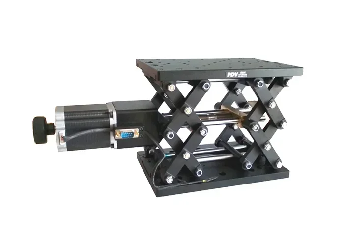 High-precision electric lift table PDV PT-GD402, scissor lift table/hollow turntable, repeatable positioning accuracy 10μ